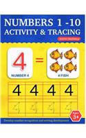 Numbers 1-10: Activity and Tracing Workbook for Kids Ages 3-5