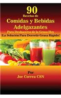 90 Recetas de Comidas y Bebidas Adelgazantes Para Deshacerse de la Grasa Hoy: ¡La Solución Para Derretir Grasa Rápido!(Spanish)