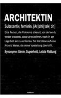 Architektin Notizbuch: Architektin Journal DIN A5 liniert 120 Seiten Geschenk