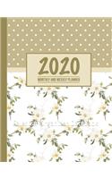 2020 Monthly and Weekly Planner: Calendar Organizer Datebook