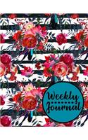 Weekly Journal: 8.5 x 11 Daily Planner Organizer Notebook For All Your Home, School And Business Schedule Needs