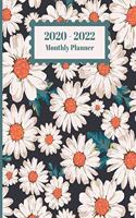 2020-2022 Monthly Planner: 2 Year Planner 24 Month Appointment Calendar Organizer And Journal Notebook Daisy Flowers Floral Cover Large Size 8.5 X 11