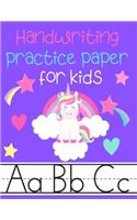 Handwriting Practice Paper for Kids