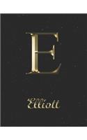 Elliott: 1 Year Daily Planner (12 Months) Yellow Gold Effect Letter E Initial First Name 2020 - 2021 365 Pages for Planning January 20 - December 20 Appointm