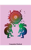Composition Notebook: Kokopelli Native American Dream Catcher (Composition Book Journal) (8.5 x 11 Large)