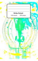 Wide Ruled Composition Notebook 6" x 9". Abstract Pattern Bright Graphics Design: 6" x 9". 200 Pages. Book Cover With Beautiful Abstract Pattern Bright Graphics Design Background Pattern.