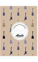 6 String Blank Guitar Tablature Notebook - Purple Paper