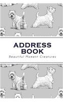 Address Book: Book of Address with Tabs: Cute Dog - Beautiful Moment Creatures: (Small Pocket Size)