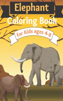 Elephant Coloring Book for Kids ages 4-8