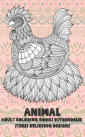 Adult Coloring Books Psychedelic - Animal - Stress Relieving Designs