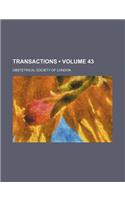 Transactions (Volume 43)