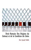 Droit Romain: Des Origines Du Colonat Et de La Condition Du Colon (Large Print Edition)