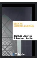 Essays Miscellaneous