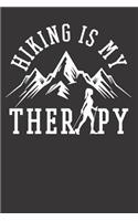 Notebook: Hiking Therapy Hiker Mountain Nordic Walking College Ruled 6x9 120 Pages