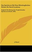 Das Sprichwort Bei Dem Mittelenglischen Dichter Sir David Lyndesay