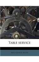 Table Service: (English)