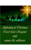 Alphabetical Christmas Card List Register with names & addresses
