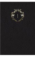 Monogram "1" Meeting Notebook: (27 Monogram Black 150 Meeting)