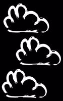 Cloud Notebook: Wide Ruled Line Paper Pages Journal 6 x 9 Inches (15,2 x 22,9 cm) - Nature Art Gift Idea - Diary, Photo Album or Recipes Booklet(253 Nature Print)