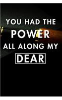 You Had The Power All Along My Dear: Blank Lined Journal Notebook, Size 6x9, Gift Idea for Women & Teen Girls, Employee, Coworker, Friends, Office, Gift Ideas, Familly, Entrepreneur: Co