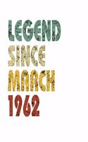 Legend Since March 1962