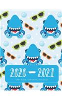 Daily Planner 2020-2021 Sharks 15 Months Gratitude Hourly Appointment Calendar