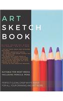Art Sketchbook / Blank Multi-Purpose Journal For Sketching, Drawing and Doodling - Large 8.5" x 11"/ 110 Pages: Large Personalized An Artist Sketchbook Witch Name - Large Blank Pages with White Paper