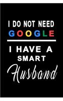 I do not need google i have a smart husband: Smart Dot Grid 6x9 Dotted Bullet Journal and Notebook 120 Pages for a smart husband