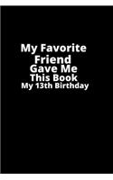 My Favorite Friend gave me this book my 13th birthday!