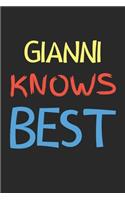 Gianni Knows Best: Lined Journal, 120 Pages, 6 x 9, Gianni Personalized Name Notebook Gift Idea, Black Matte Finish (Gianni Knows Best Journal)