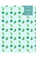 Dot Grid Notes 110 Pages: Cactus Floral Notebook for Professionals and Students, Teachers and Writers - Succulent Pattern - Bright Blue and Green Pattern