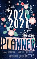 2020-2021 Monthly Planner: Blue Sky 8x10inch 2 Years Monthly Planner Calendar Schedule Organizer From January 1,2020 to December 31,2021 (24 Months Calendar Planner) With Holi