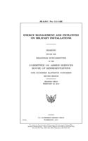 Energy management and initiatives on military installations