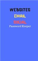 Blue Password Notebook 60 Pages - 5x8 inches