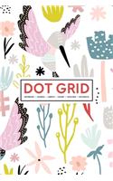 Dot Grid Notebook - Journal- Libreta - Cahier - Taccuino - Notizbuch: 110 Dotted Pages of Bullets for Journaling, Note Taking or to Create Your Own Planner, Organizer or Diary: Hummingbird with Florals 063-2