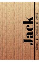 Manly Masculine Notebook with Personalized Monogram Jack: A personalized monogram notebook just for you!