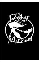 I'd rather be a Mermaid: 6x9 MERMAID - dotgrid - dot grid paper - notebook - notes