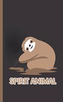 Spirit Animal: Notebook & Journal Or Diary For Lazy Sloth Lovers - Take Your Notes Or Gift It, Graph Paper (120 Pages, 6x9")