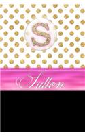 Sutton: Personalized Lined Journal Diary Notebook 150 Pages, 6" X 9" (15.24 X 22.86 CM), Durable Soft Cover