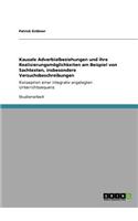 Kausale Adverbialbeziehungen und ihre Realisierungsmöglichkeiten am Beispiel von Sachtexten, insbesondere Versuchsbeschreibungen