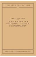 Zeemaneffekt Und Multiplettstruktur Der Spektrallinien