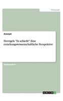 Herrigels "Es schießt": Eine erziehungswissenschaftliche Perspektive