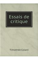 Essais de Critique