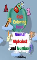 Kids Coloring Book Animal Alphabet and Numbers