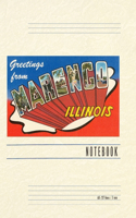 Vintage Lined Notebook Greetings from Marengo, Illinois