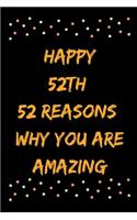 Happy 52th 52 Reasons Why You Are Amazing