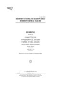 Department of Homeland Security's budget submission for fiscal year 2005