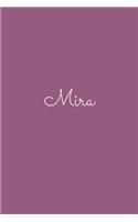 Mira: notebook with the name on the cover, elegant, discreet, official notebook for notes, dot grid notebook,