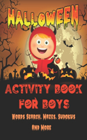 Halloween Activity Book For Boys