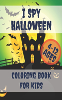 I Spy Halloween Coloring Book For Kids 4-12 Ages